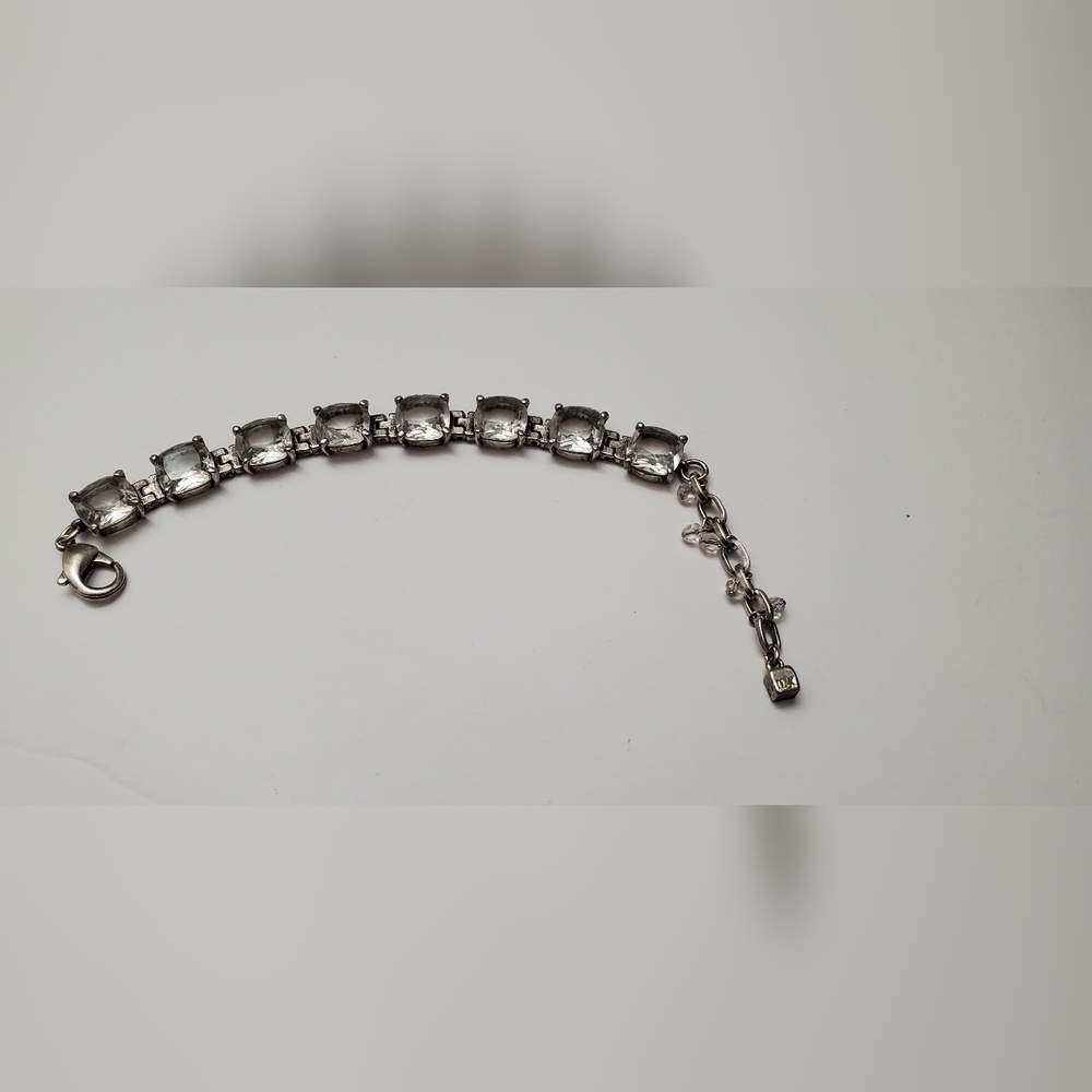 Vtg. Danish Bracelet (Swarovski Clear Crystals)